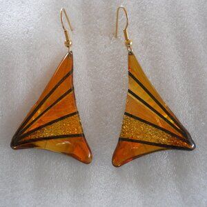 Vintage - Metallic Art Graphic Earrings   9-30